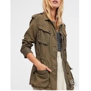 Free People Not Your Brothers Surplus Army Green Utility Jacket